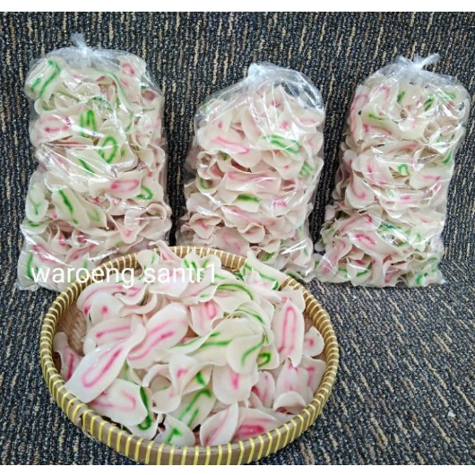 

kerupuk singkong warna warni kemasan 400gr per bungkus