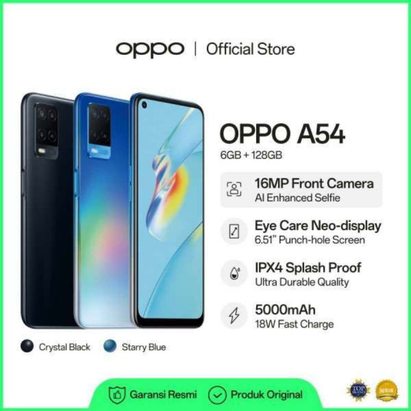 OPPO A54 SECOND FULLSET RAM 6/128