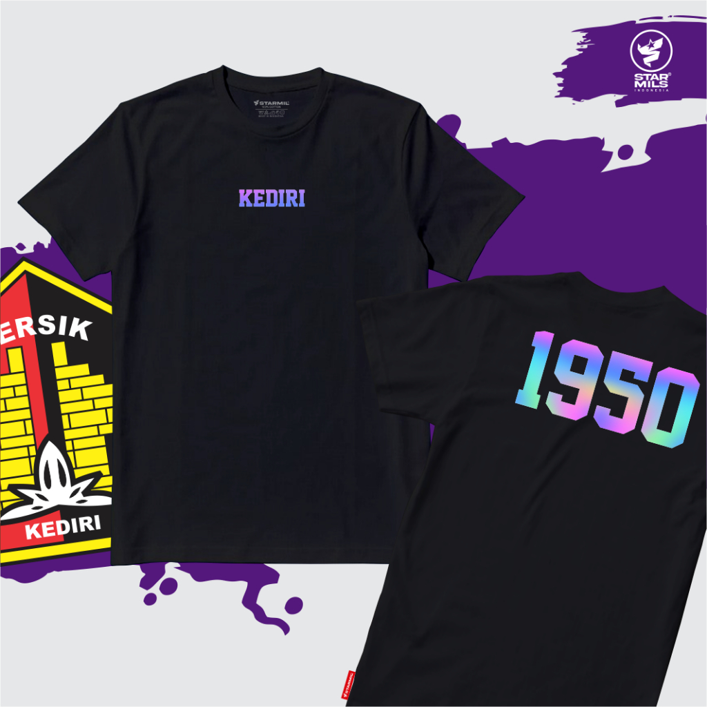 Kaos Persik Kediri 1950 Reflektif Rainbow Laskar Jayabaya Macan Putih Djajati starmils 10946D