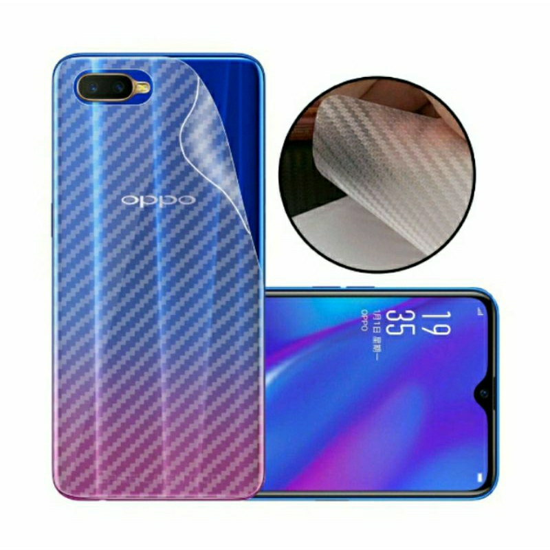 SKIN CARBON OPPO ANTI GORES BELAKANG HP