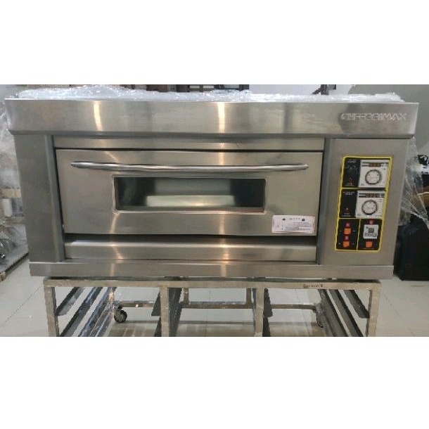 Oven Deck CHEFPRIMAX 1 Deck 2 Tray dan meja oven Stainless