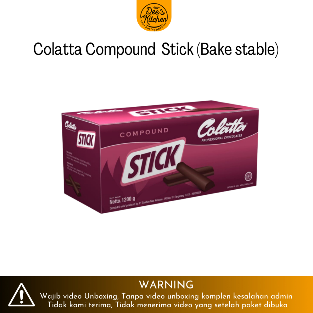 

Colatta Stick Compound | Coklat Batang Tahan Panas 400gr ( Repack )