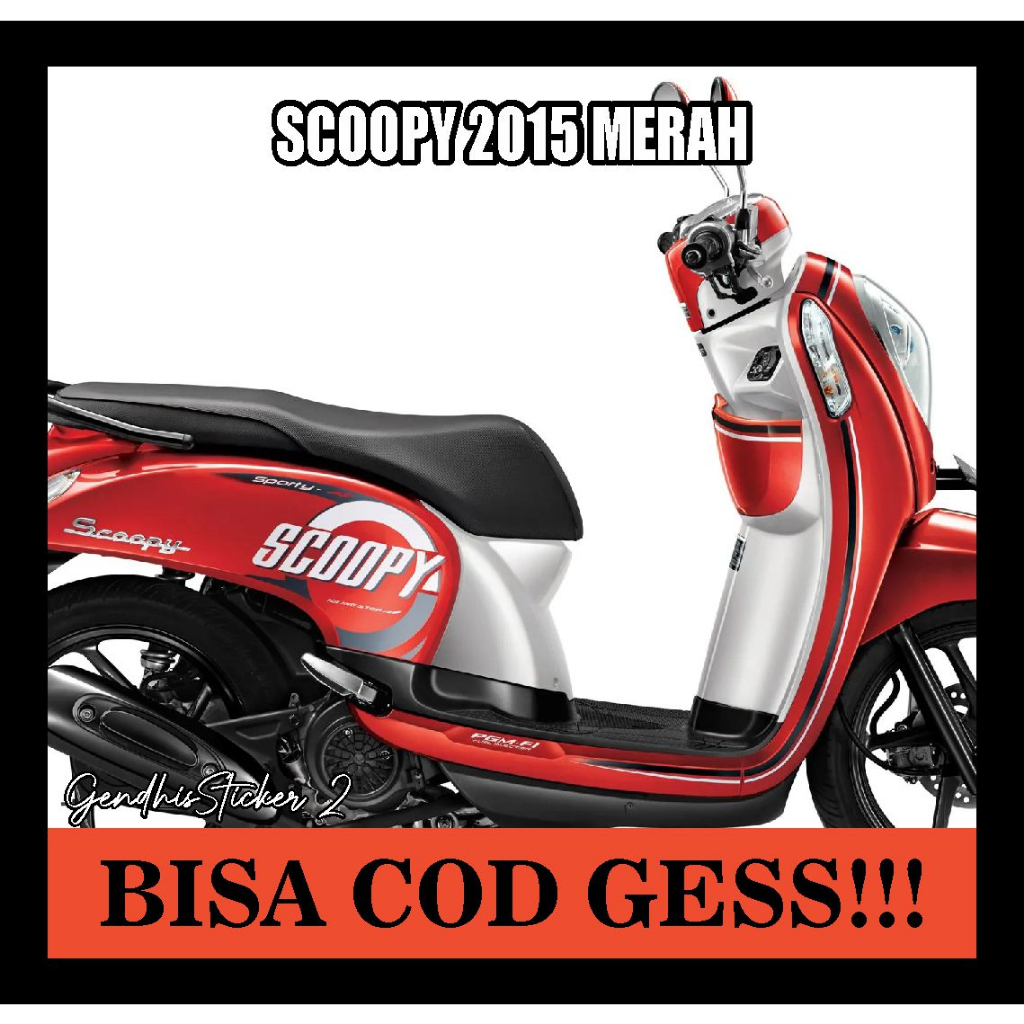 striping honda scoopy 2015 merah