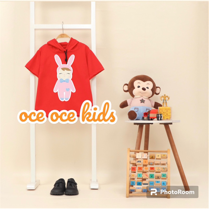 KAOS HOODIE ANAK MOTIF RABBIT/BONEKA METOO ANAK/BAJU ANAK HOODIE POLOS/sweater motif rabbit/ sweater
