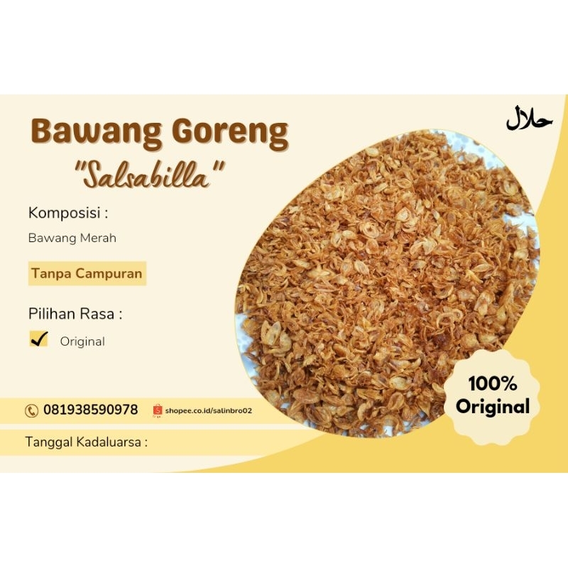 

Bawang Merah Goreng / Brambang Goreng PREMIUM FULL ORI 1Kg
