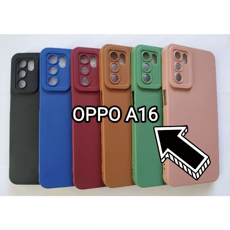 Casing Macaron Pro Camera Full Cover Edge OPPO 16 OPPO 16E OPPO 16K Kesing macaron Soft case.