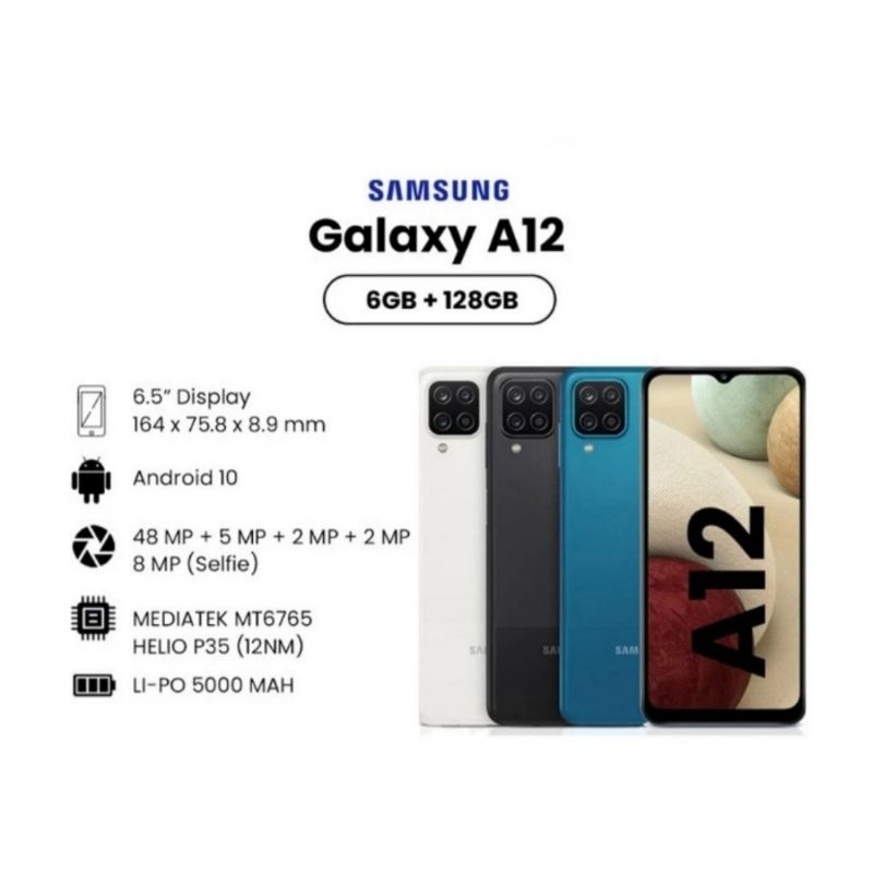 SAMSUNG Galaxy A12 6/128 A12 Ram 6GB Rom 128GB Garansi Resmi