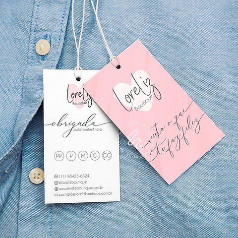 

100 pcs Hang Tag Custom Label Baju Murah Free Design Hangtag