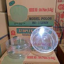 TOPLES PLASTIK HARDTOP 584 500gr TOPLES KUE KERING DESSERT BULAT 12 pcs