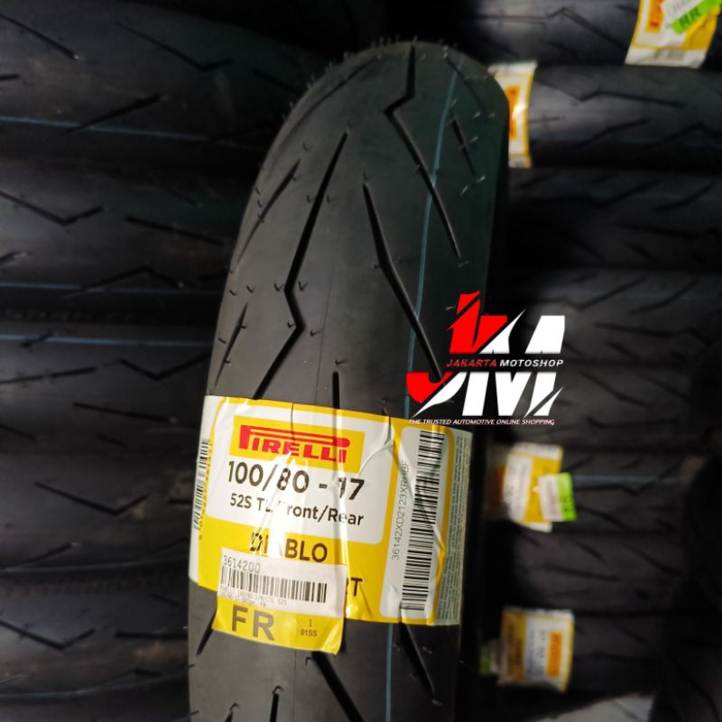 Ban PIRELLI Diablo Rosso Sport 100/80 Ring 17 Jupiter MX Vixion Xabre Byson CBR CB150R