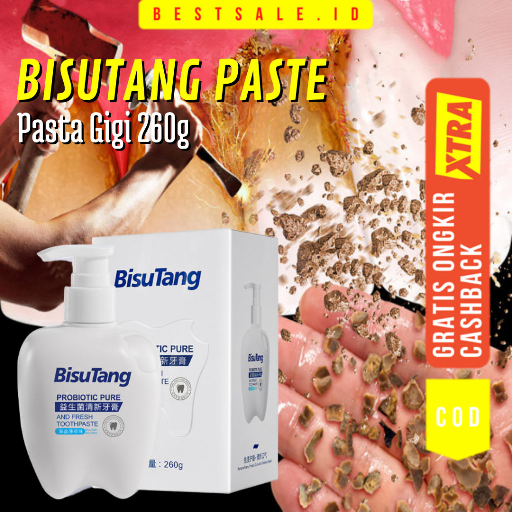 BISUTANG Pasta Gigi Pemutih Gigi 260g - BISUTANG Odol Gigi Pembersih Noda Karang Gigi 260g