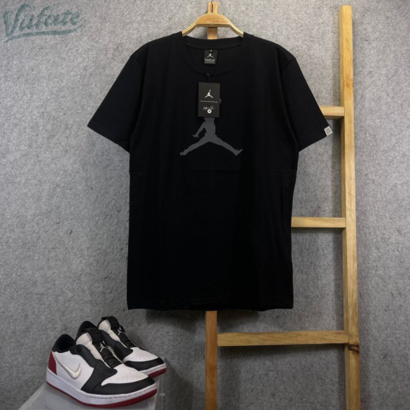 Baju Kaos Oversize Pria JORDAN 23 Block Hitam Fulltag & Label