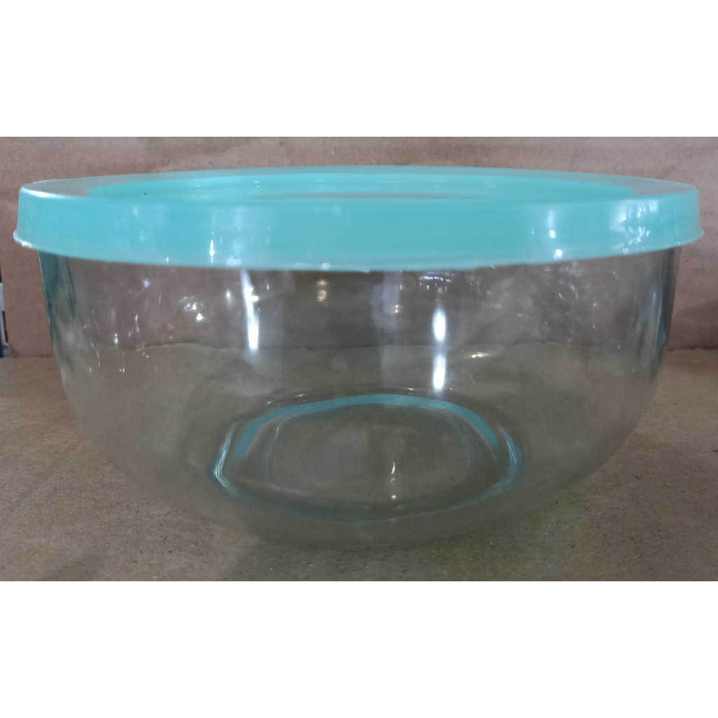 Mangkok Kaca Tutup Plastik  Mixing Bowl Diameter 14.5 cm