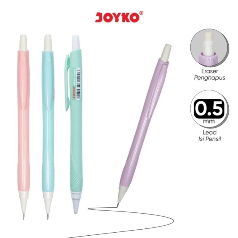 

Mechanical Pencil Pensil Mekanik Joyko MP-52 0.5 mm warna Pastel