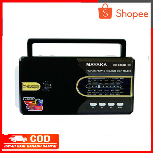 Mayaka RD-8181U HC Radio FM/AM/SW - Pemutar MP3, Lampu Darurat