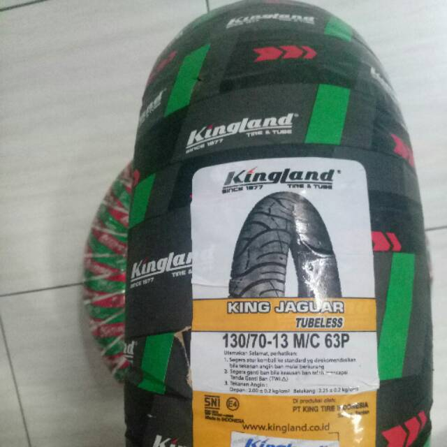 Ban Kingland Jaguar / Tiger  130/70-13 Tubeless Original untuk Ban Belakang NMAX PCX