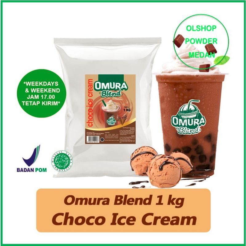 Choco Ice Cream 1Kg / Indonesia Powder / Bubuk Minuman Omura Blend