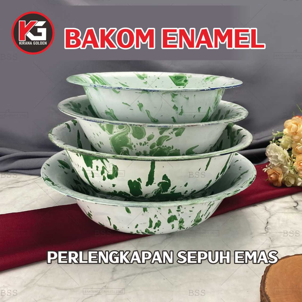 Baskom Enamel Burik Alat Penyepuhan Perhiasian Emas Perak Silver Mas Imitasi