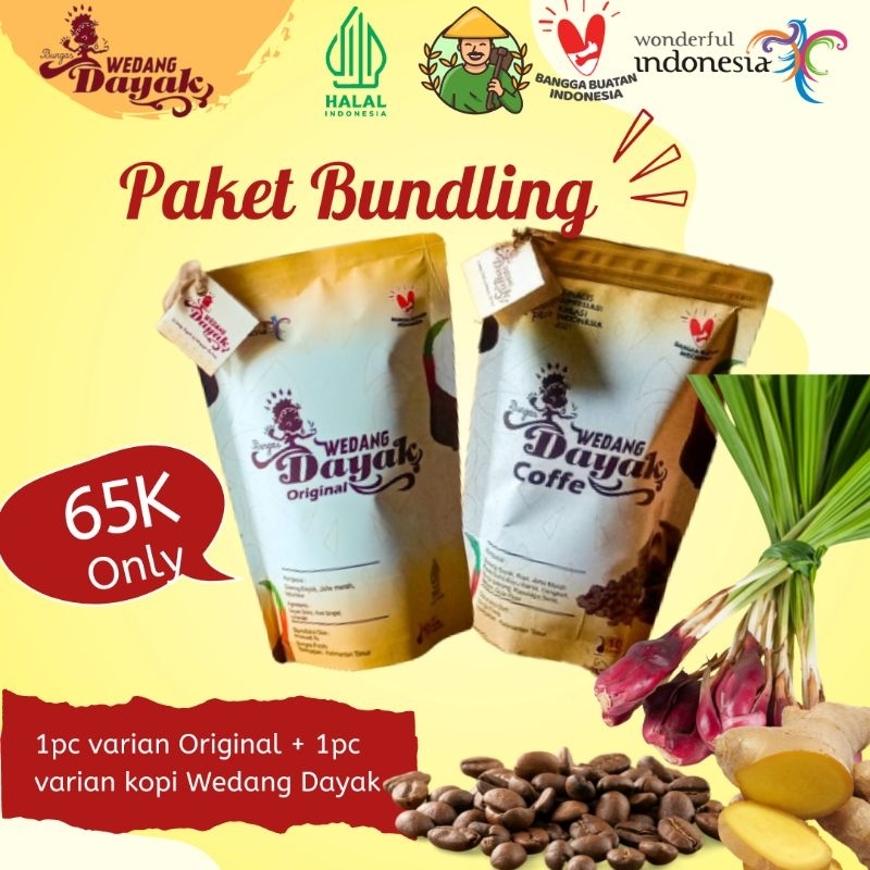 

Paket Bundling Wedang Dayak Ori dan Kopi Herbal Bawang Dayak Asli Kalimantan