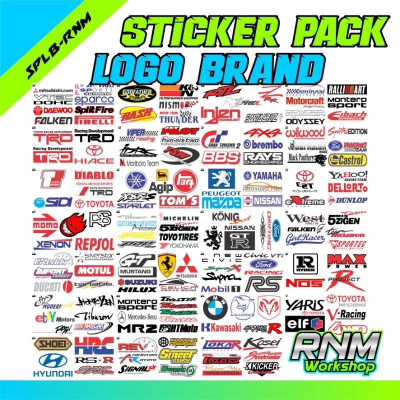 Stiker pack logo brand