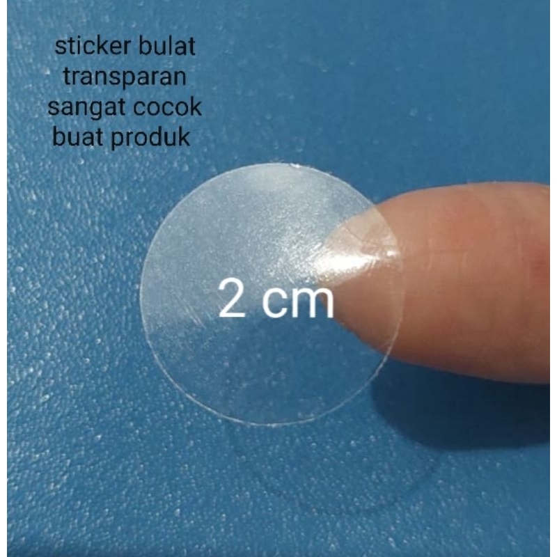 

STIKER BULAT TRANSPARAN /STIKER SEGEL 2x2 cm / STIKER POLOS 2x2 cm