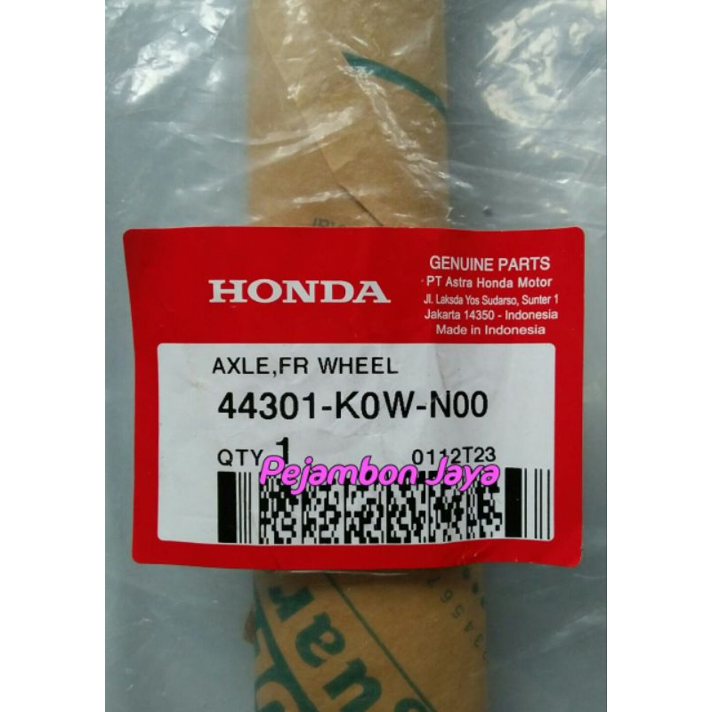 44301K0WN00 AXLE FR WHEEL