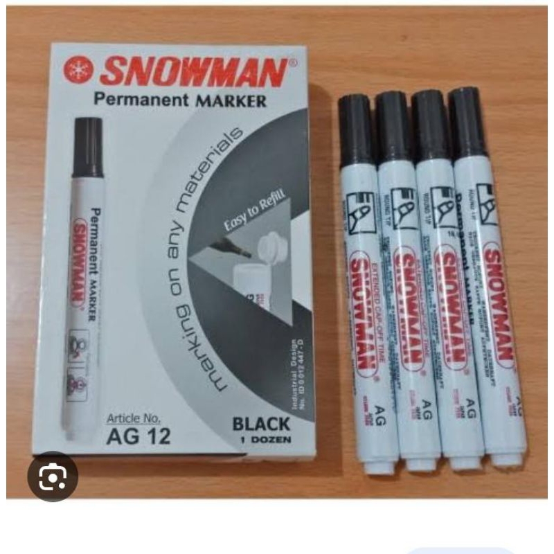 

Spidol permanen AG 12 merk (Snowman Marker)( per pcs)