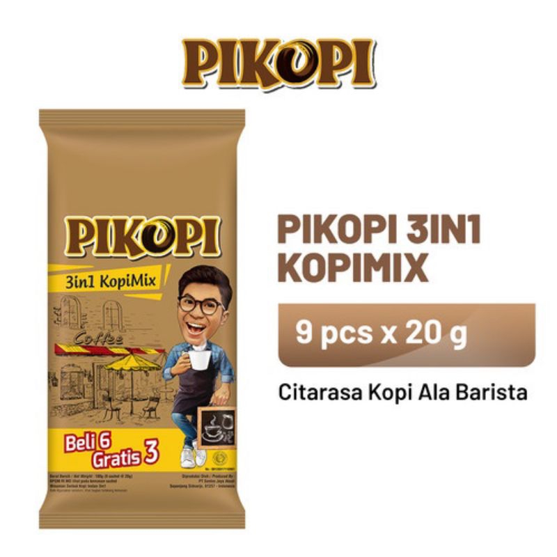 

Pikopi 3 in 1 Kopi Mix isi 9 Sachet