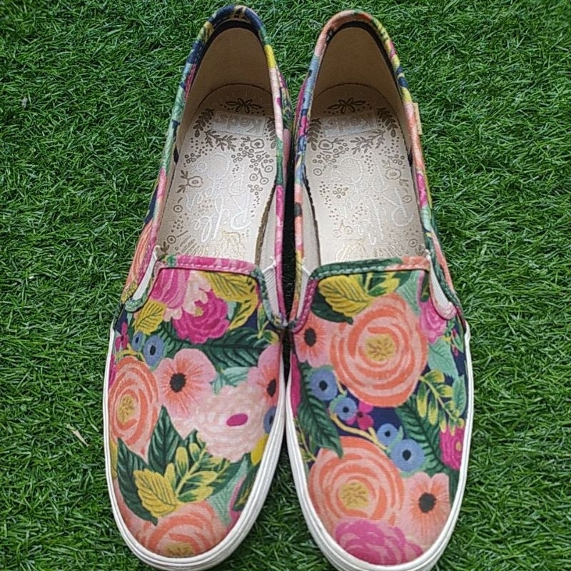 Original keds riffle paper Preloved 41 VGC bunga peach pink