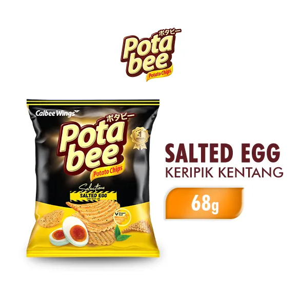 

Potabee Potato Chips Salted Egg / Melted Cheese / Ayam Bakar / Rumput Laut / Wagyu Steak / Beef BBQ