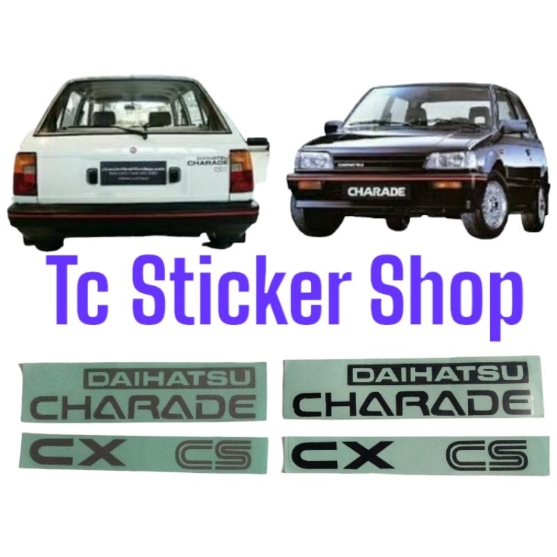 Stiker Mobil Daihatsu Charade CX CS