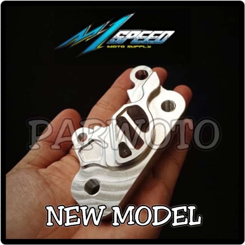 Bracket Breket Pangkon Kaliper Cakram Depan RCB Nissin 2P 2 Piston Bottom Shock RX King RXKing Ori -