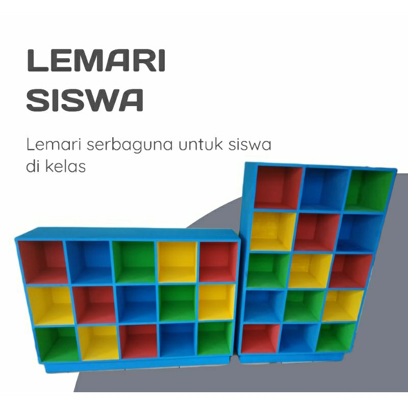 loker TK / lemari siswa / lemari serbaguna 15 box