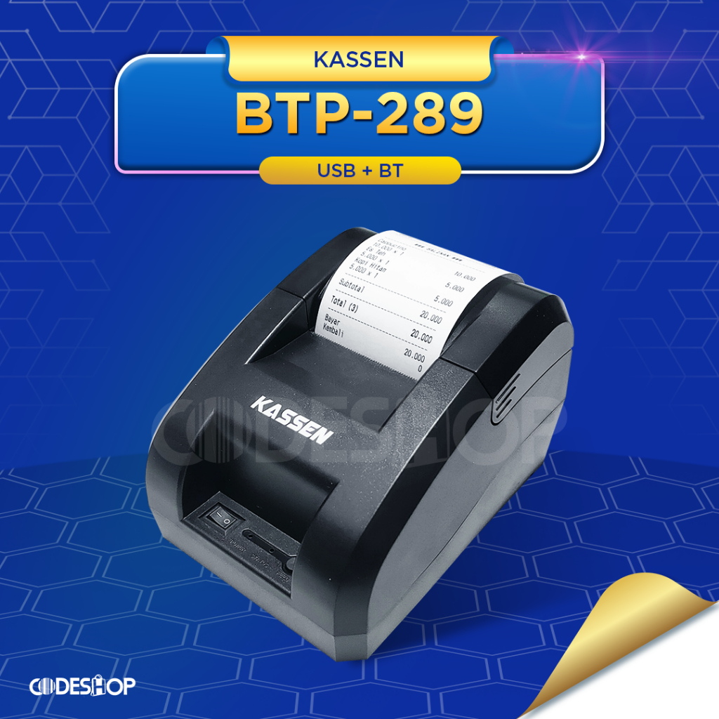 Printer Kassen BTP-289 Thermal Dengan Bluetooth dan Port USB