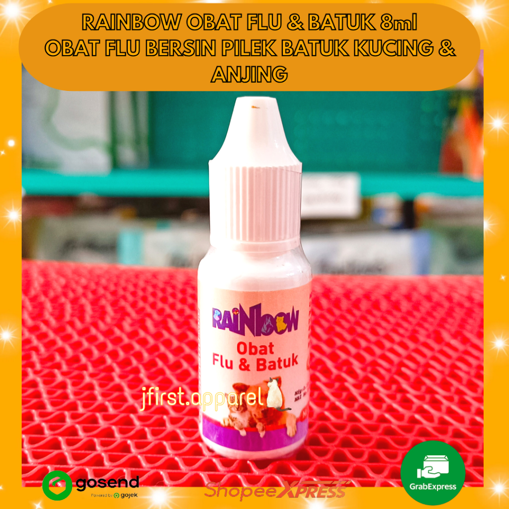 RAINBOW OBAT FLU & BATUK | OBAT FLU BERSIN PILEK BATUK KUCING & ANJING