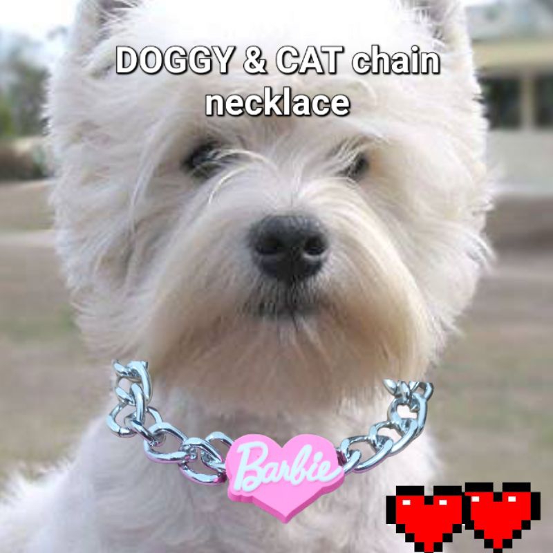 kalung rantai anjing/kalumg rantai kucing/kalung barbie anjing/kalung anjing barbie/kalung kucing ba