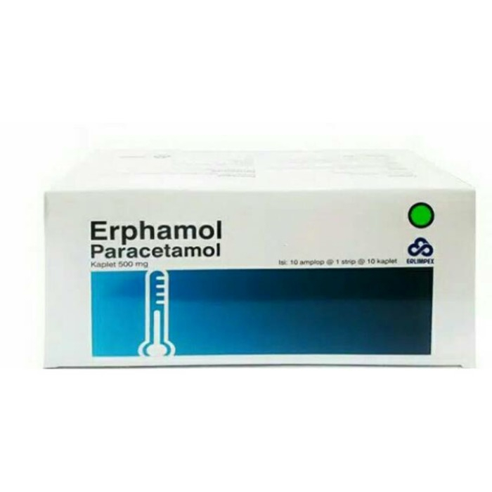 ERPHAMOL TABLET 500MG (PARACETAMOL 500MG PER STRIP 10 TAB)