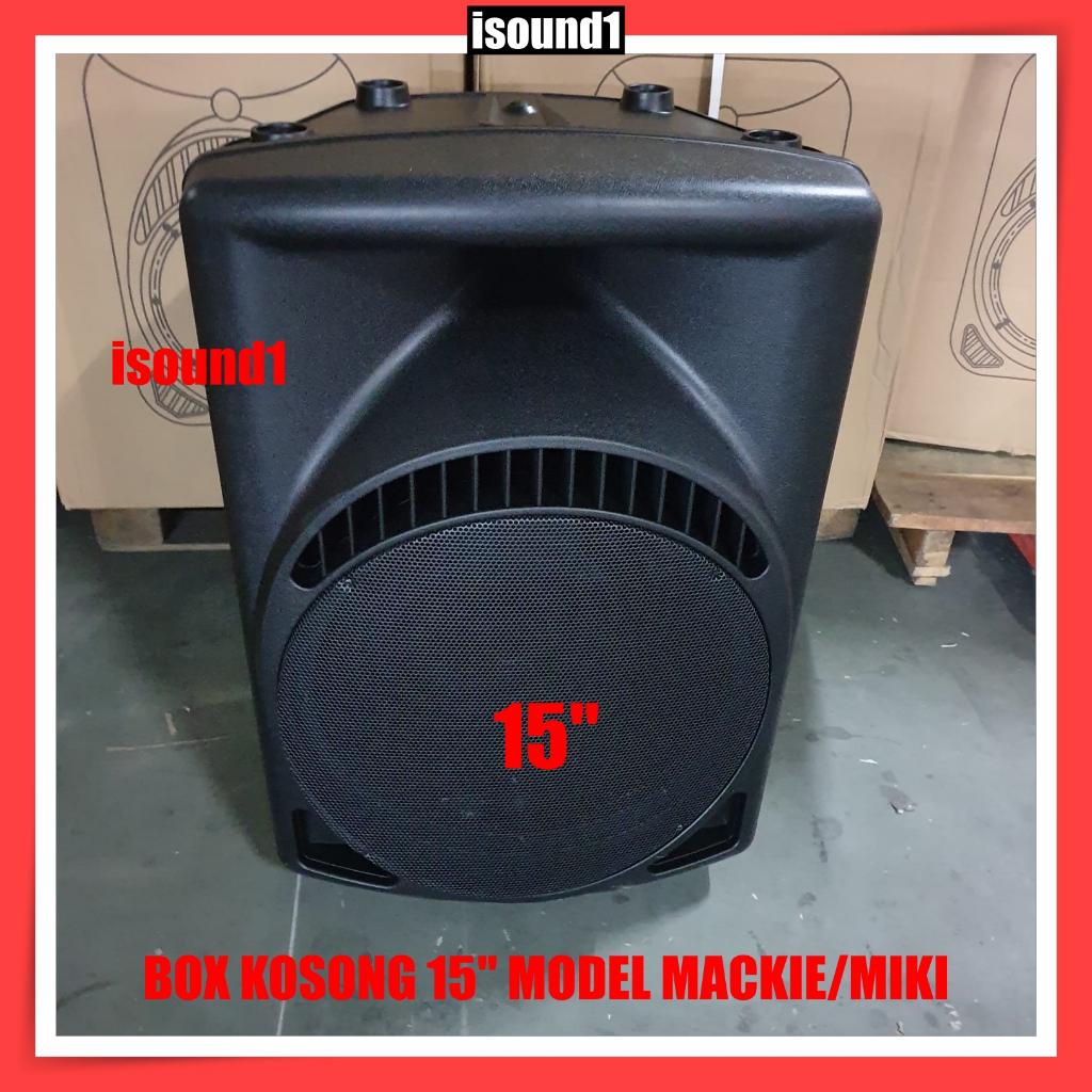 Box Speaker Fiber Plastik 15inch 15in model MACKIE MIKI import Tebal