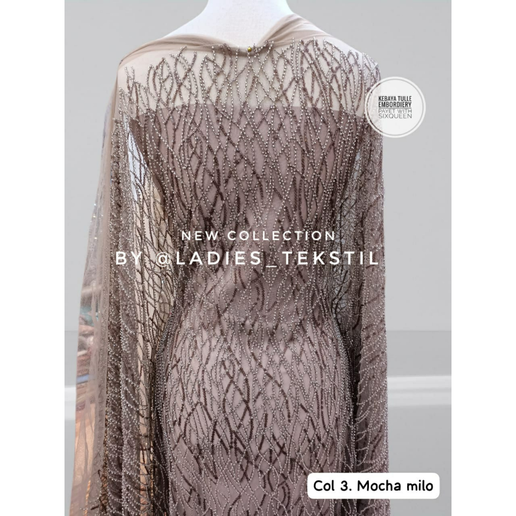 Kebaya tulle embordier manik payet