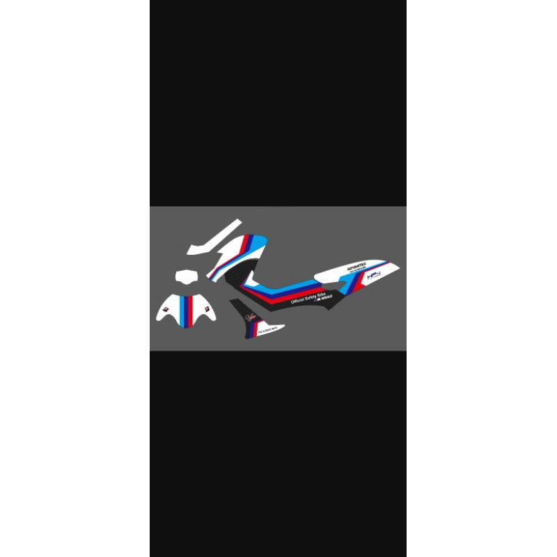 Decal Nmax Old 155 Motif Bmw Hp4 Carbon