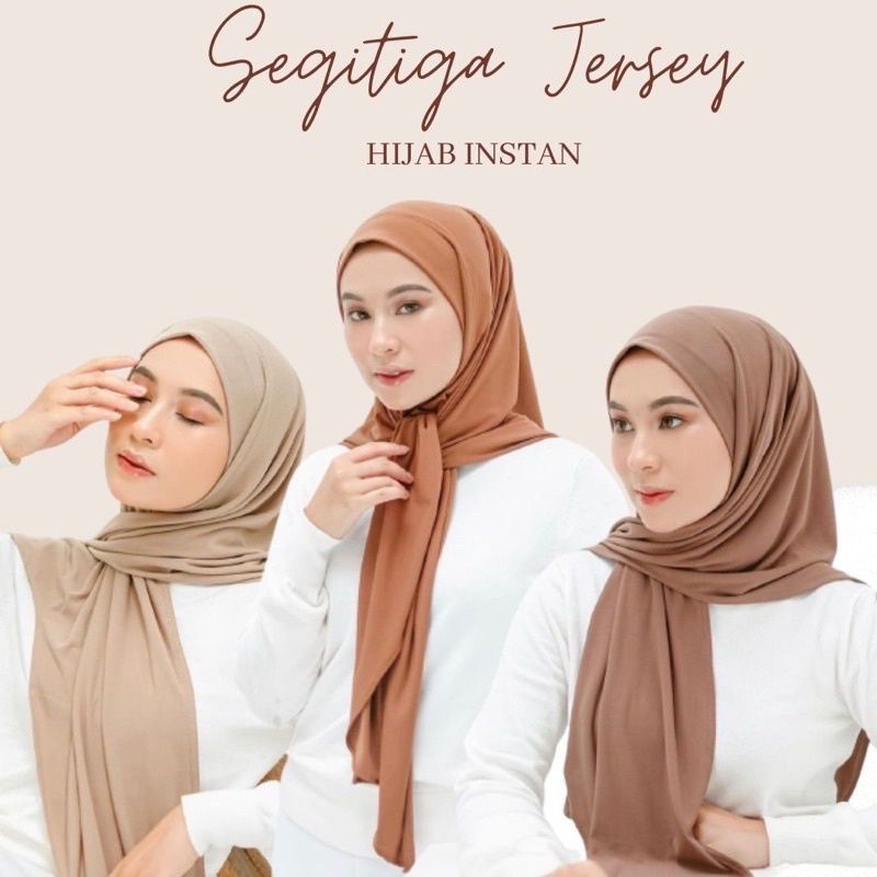 Hijab Instan Segitiga Jersey / Hijab Segitiga instan jersey / Jilbab segitiga jersey instan/ Jilbab 