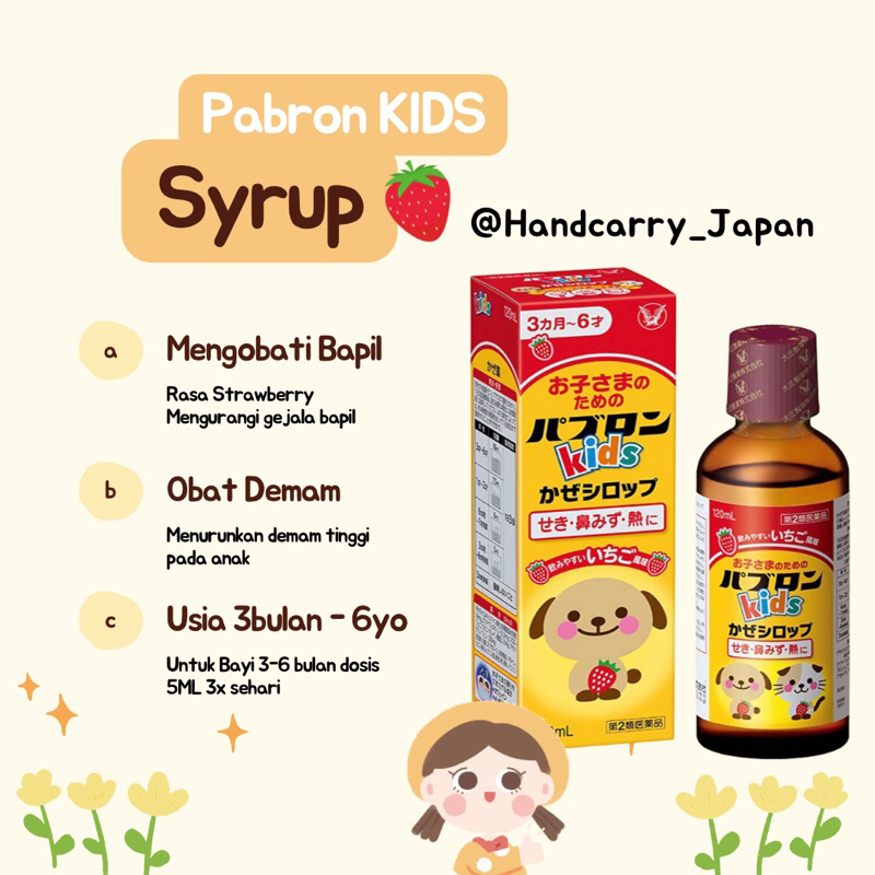 Pabron Kids Syrup 120ml | Tablet 40 Obat Batuk Pilek Demam Anak