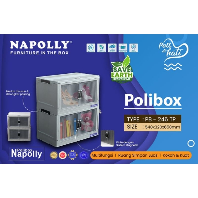 Lemari Plastik Storage Box Lipat Napolly (Napolly Polibox)