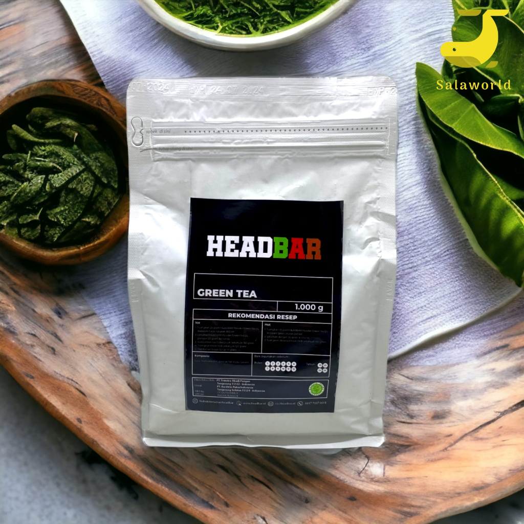 

HEADBAR Powder Green Tea 1000 g | Bubuk Minuman Rasa Teh Hijau 1000 g