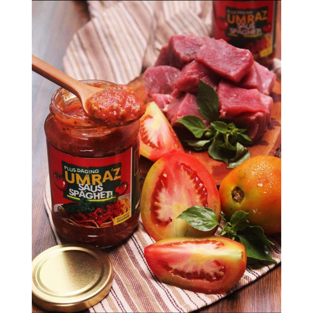 Saus Bolognese UMRAZ fresh tomat cocok untuk spagetti, pizza, lasagna dan hidangan pasta lainnya