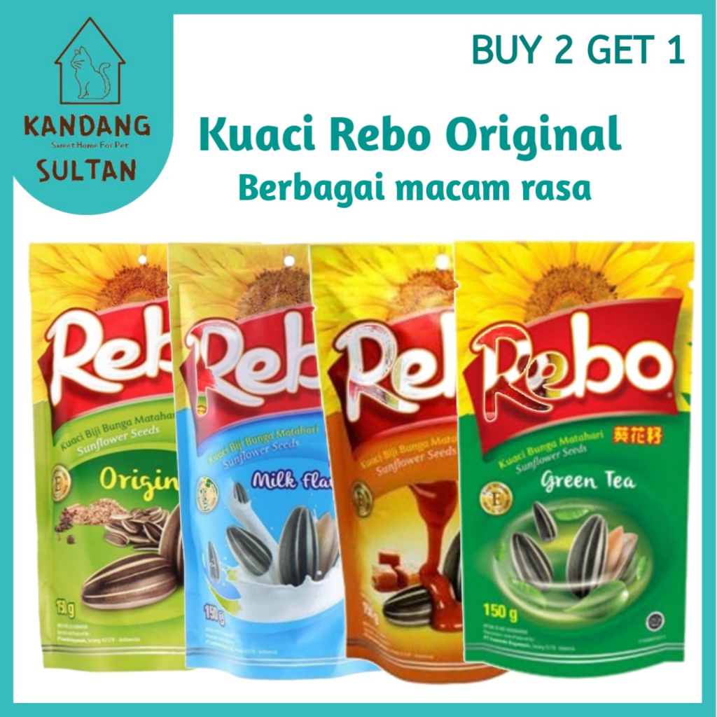 

Kuaci Rebo 140g BUY 2 GET 1 Berbagai Macam Rasa - Cemilan Biji Bunga Matahari