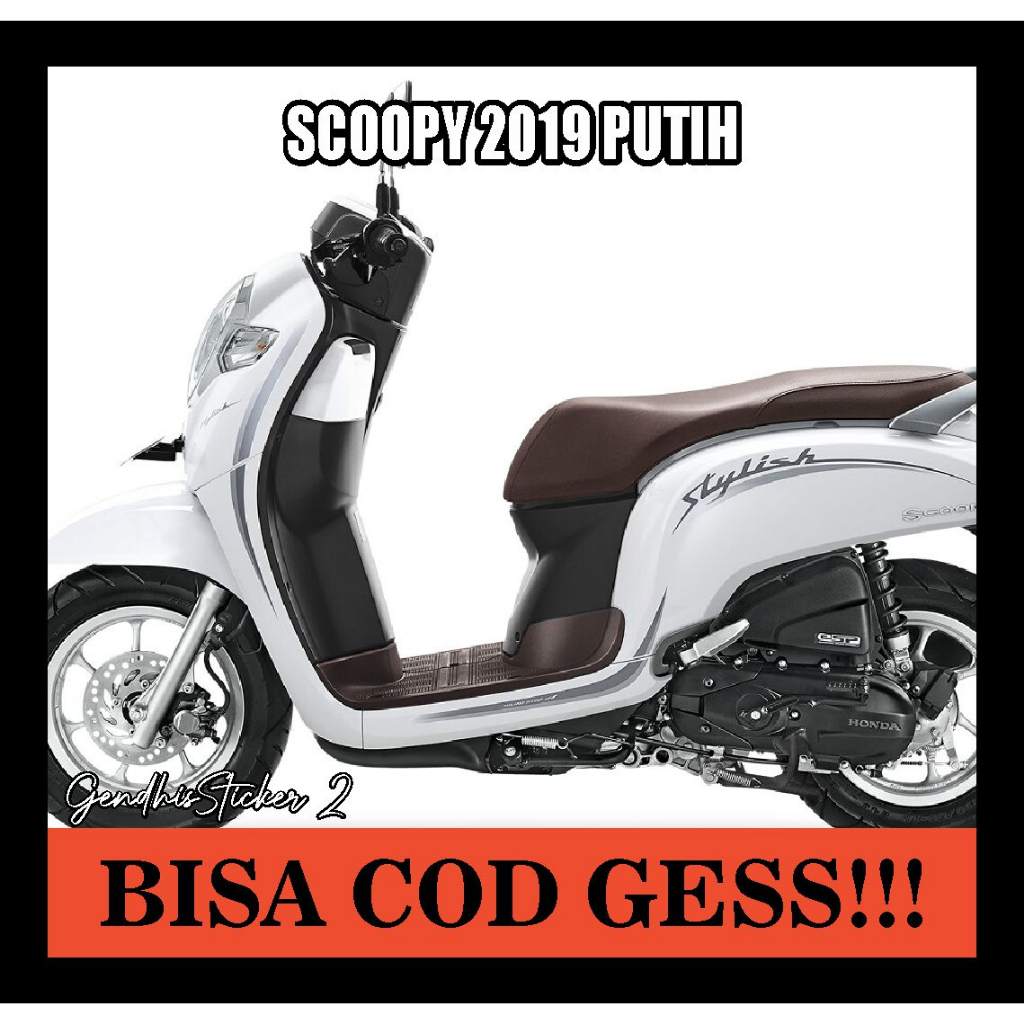 striping honda scoopy 2019 putih