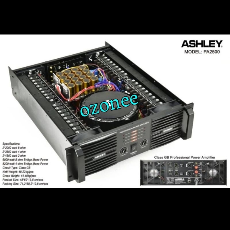 Power Amplifier Ashley PA2500 PA 2500 Original