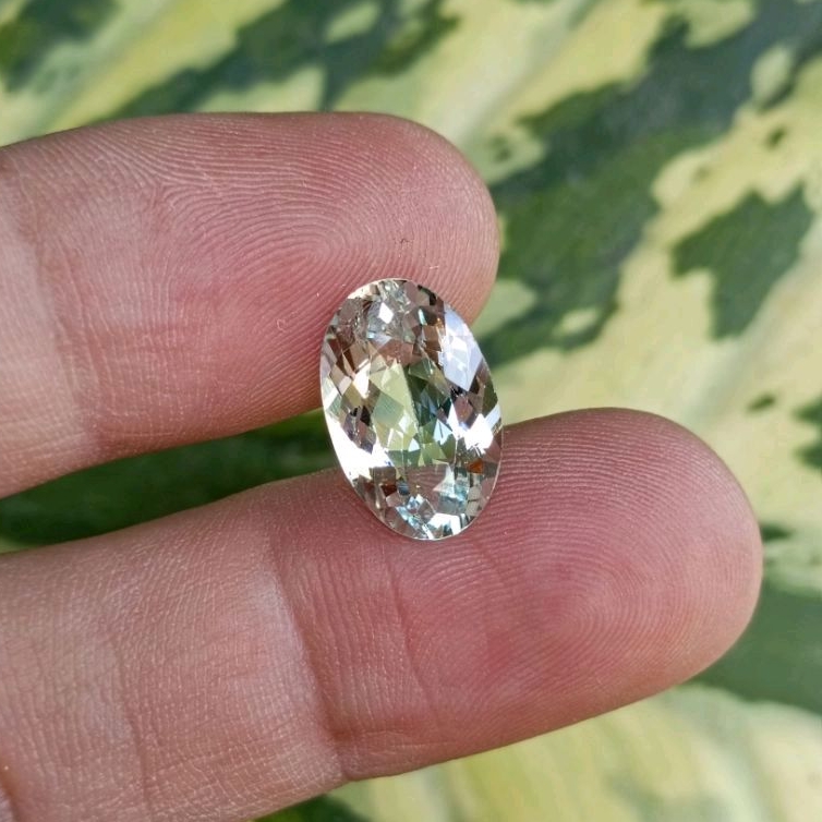 Batu Permata Natural AQUAMARINE Beryl + Memo (4,10ct)