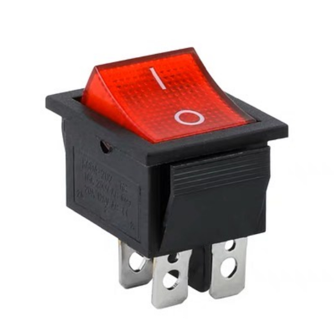 Tombol Power Besar Saklar Rocker Switch 4 Pin Kotak Lampu 4 Kaki On Off  Saklar 4 kaki besar